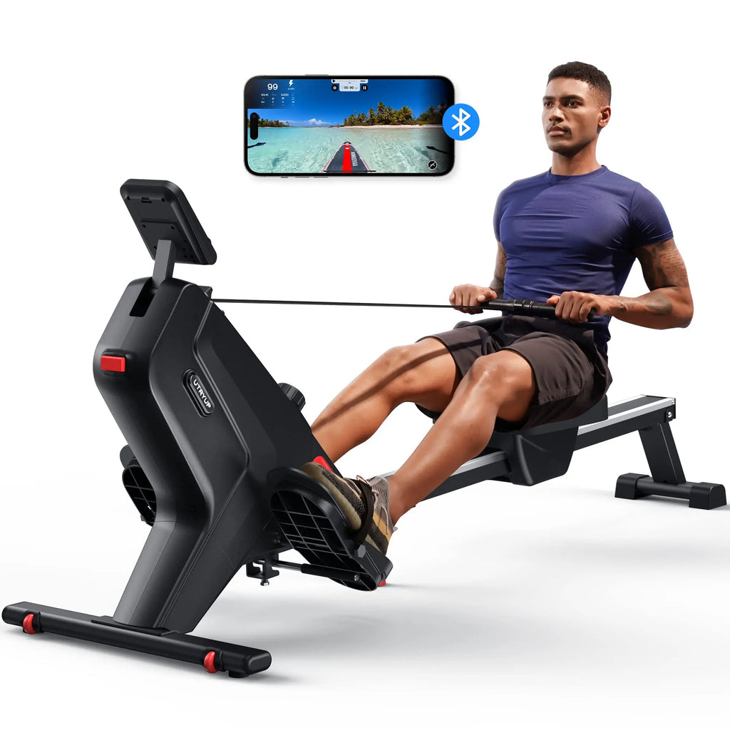 UTRYUP Magnetic Rowing Machines R05 Water Rower R10, 16 Levels Quiet Resistance, Foldable Compact Rowing Machine, Home Gym Fitness