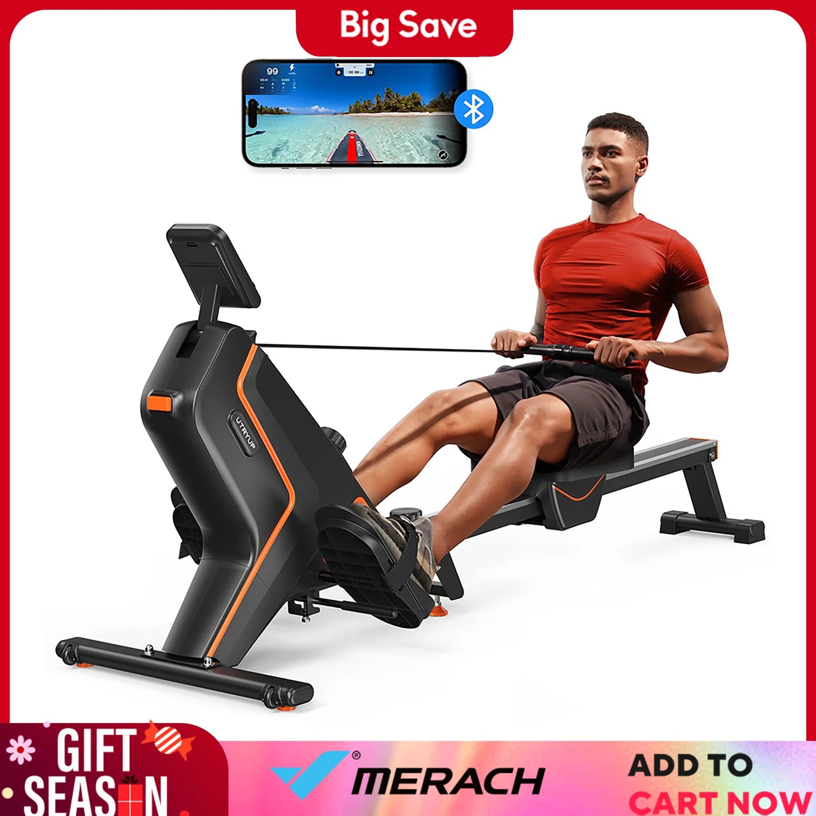 Urgo Rowing Machine UTRYUP Magnetic Rowing Machines R05 Water Rower R10, 16 Levels Quiet R ...