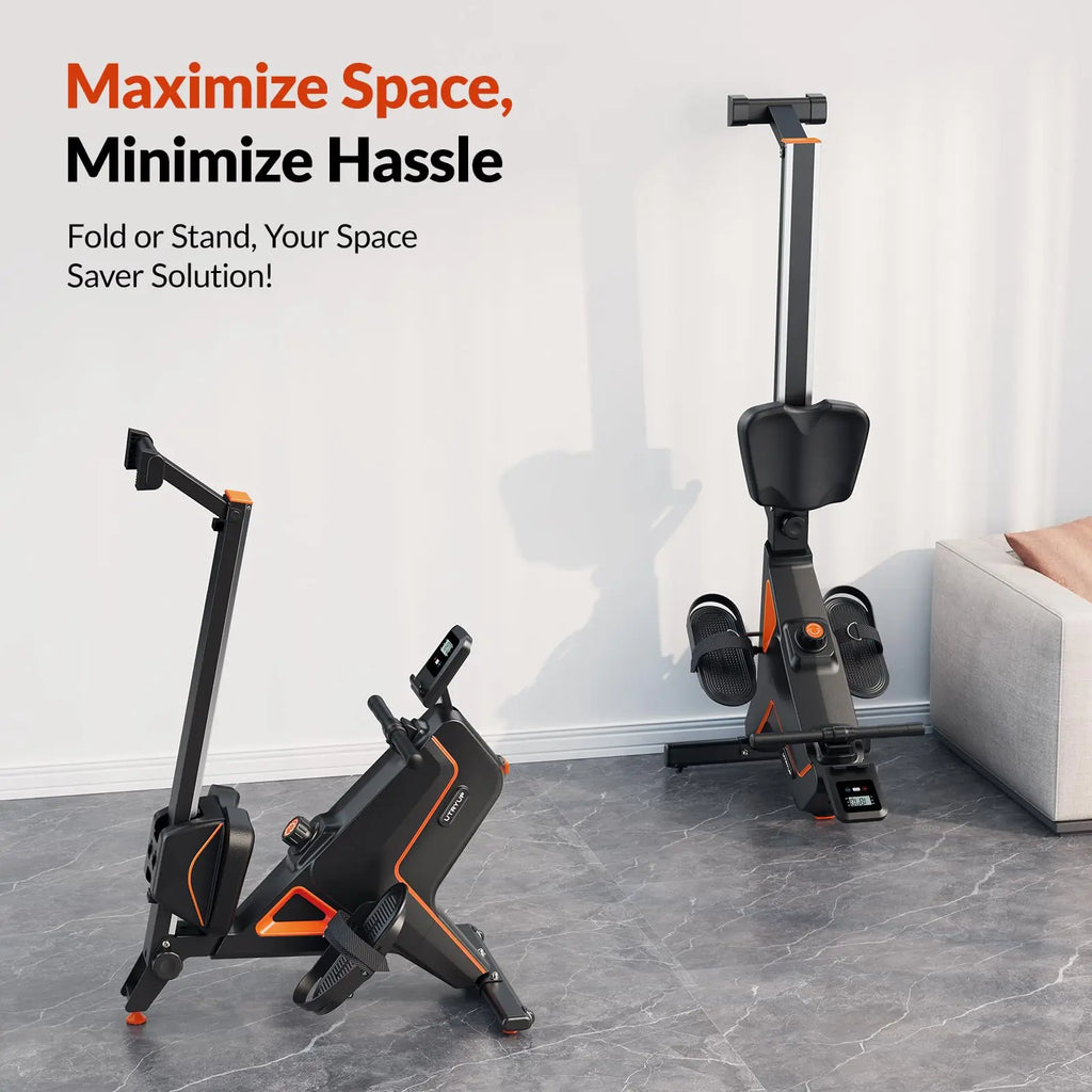 UTRYUP Magnetic Rowing Machines R05 Water Rower R10, 16 Levels Quiet Resistance, Foldable Compact Rowing Machine, Home Gym Fitness