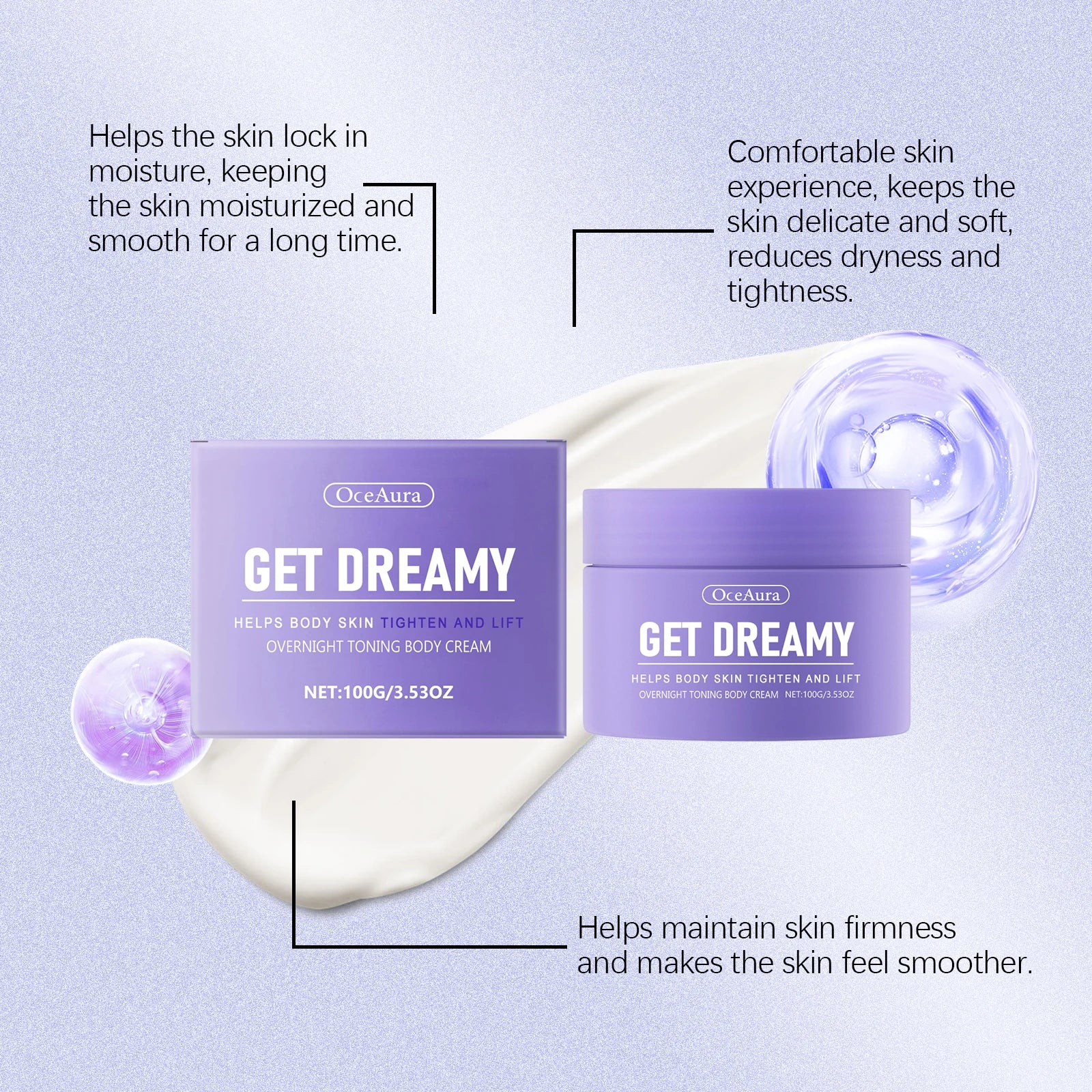 Oceaura Body Shaping Cream Lasting Moisturize Enhance Skin Elasticity Reduce Sagging Lifting Softening Slimming Body Cream