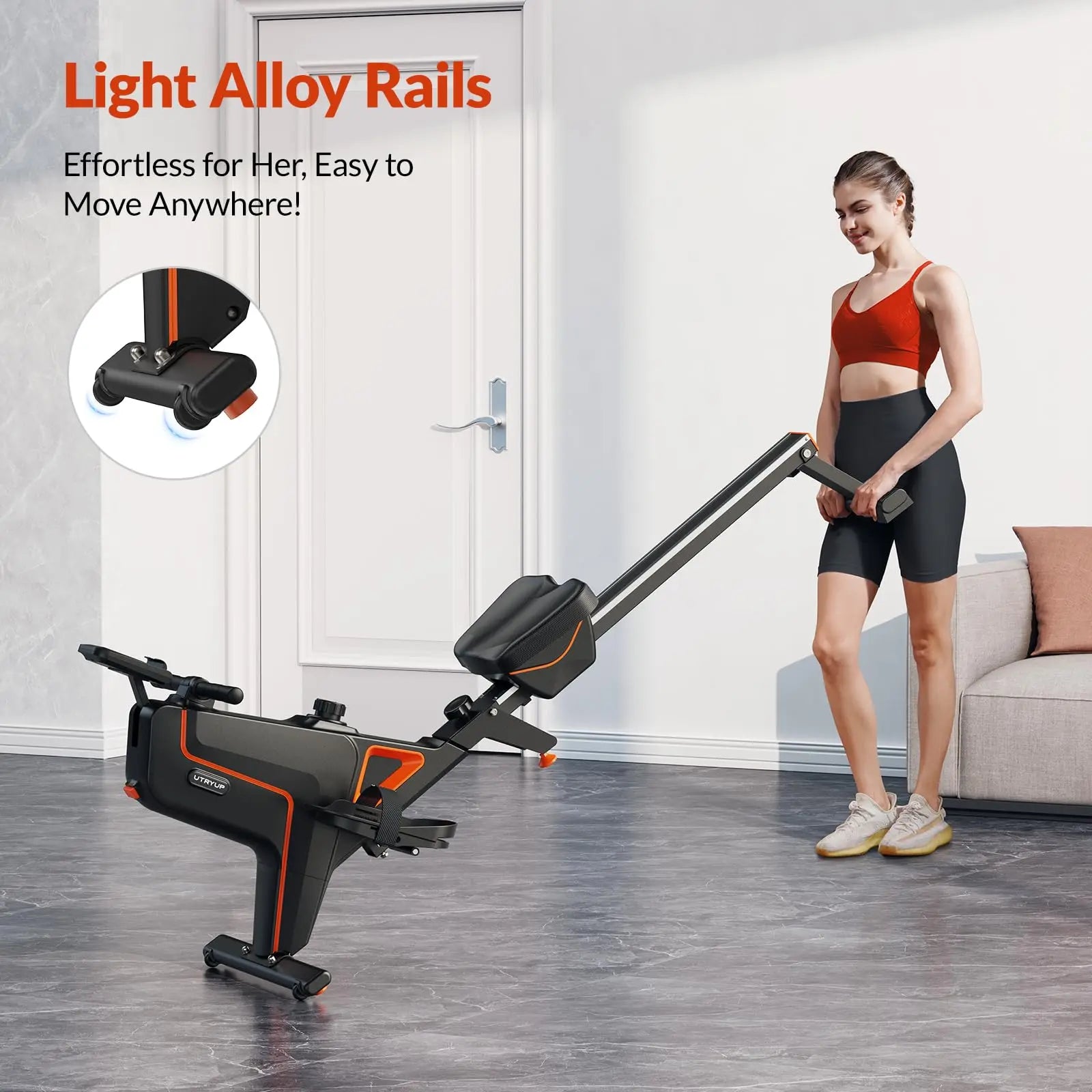 UTRYUP Magnetic Rowing Machines R05 Water Rower R10, 16 Levels Quiet Resistance, Foldable Compact Rowing Machine, Home Gym Fitness