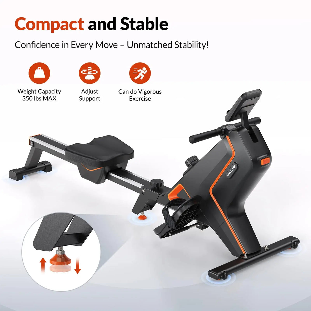 Shode R10 Rowing Machine UTRYUP Magnetic Rowing Machines R05 Water Rower R10, 16 Levels Quiet R ...