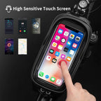 ROCKBROS Bicycle Waterproof  Bag  Touch Screen, 6.5 Phone Case, Top Front Cycling Tube Frame MTB Road Bike Bag ,  Bike Accessories