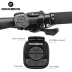 ROCKBROS Bike Tail Light, USB Rechargeable, Wireless, Waterproof, MTB Safety Intelligent Remote Control, Turn Sign Bicycle Light Lamp