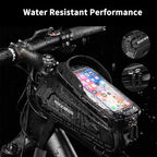 ROCKBROS Bicycle Waterproof  Bag  Touch Screen, 6.5 Phone Case, Top Front Cycling Tube Frame MTB Road Bike Bag ,  Bike Accessories