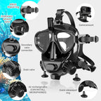 Full Face Dive Mask Support Diving & Snorkeling, Full Face Snorkel Scube Mask