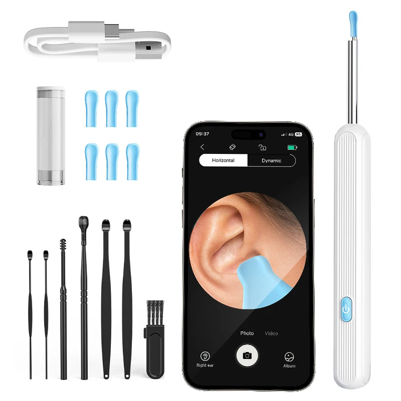 Visual Ear Cleaner with camera Set, Ear Wax Removal, Otoscope USB C Charging, Endoscope Wax Removal Tool, Earpick Mini Camera Clean