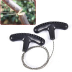Portable Stainless Steel Wire Saw with Finger Handle, Outdoor Camping Hiking , Pocket Manual, Cutting Chain Saws Survive Tool