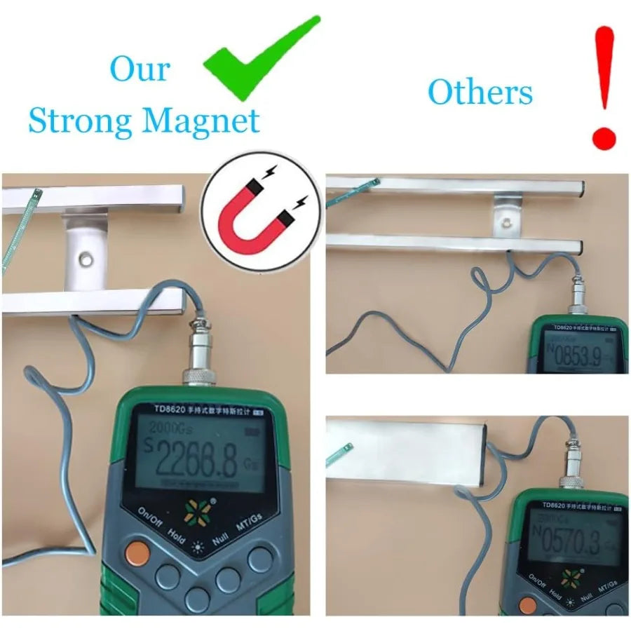 18 Inch Magnetic Knife Holder for Wall MountMagnetic Knife Strips with 12 Hook304 Stainless Steel Wall Magnetic Knife Bar RackK