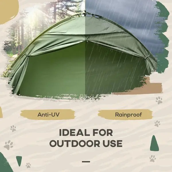 Outsunny Camping Tent Cot, Single Person Folding Cot Combo, Off-Ground Tent, Covered Outdoor Bed with Carry Bag for Hiking, Camp