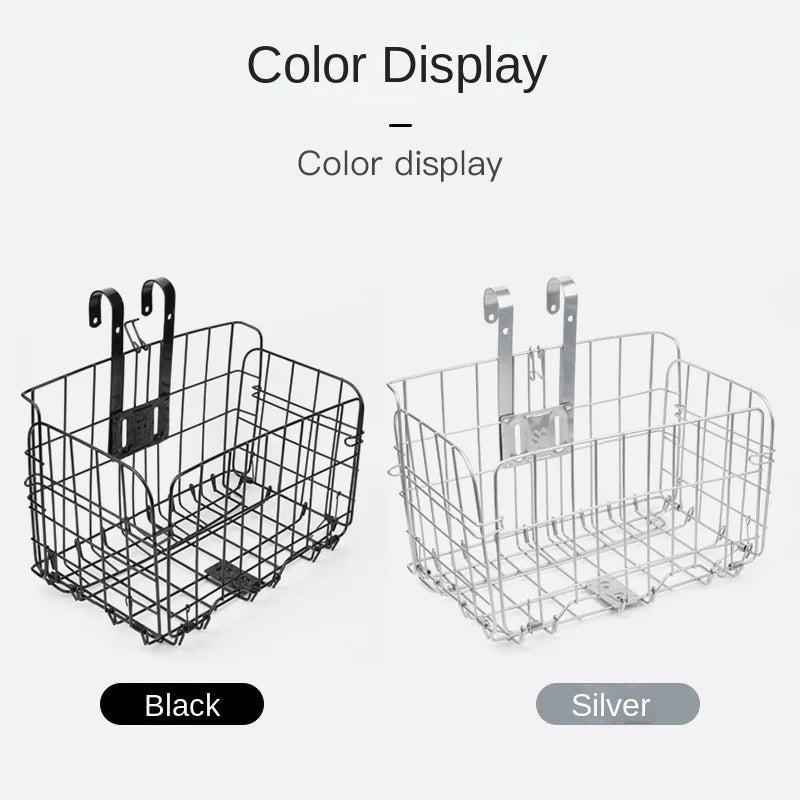 Mountain Bike Folding Hanging Basket, Bicycle Front or Rear Bold Side Trailer Basket