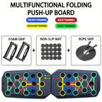 Push-up Board Set, Portable Multifunctional Push-up Bar, Foldable Fitness Equipment For Chest Abdomen Arms/Back Training