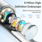 Visual Ear Cleaner with camera Set, Ear Wax Removal, Otoscope USB C Charging, Endoscope Wax Removal Tool, Earpick Mini Camera Clean