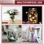 15 pack 16 oz clear glass pint canning jars, regular mouth jars Airtight Lids and Bands,