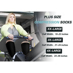 Unisex Compression Socks for Varicose Veins Support and Pain Relief Knee High Stockings for Running Sports and Travel Plus