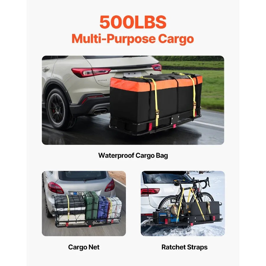 2" receiver Hitch Cargo Carrier,  500# load, Folding  Cargo Carrier