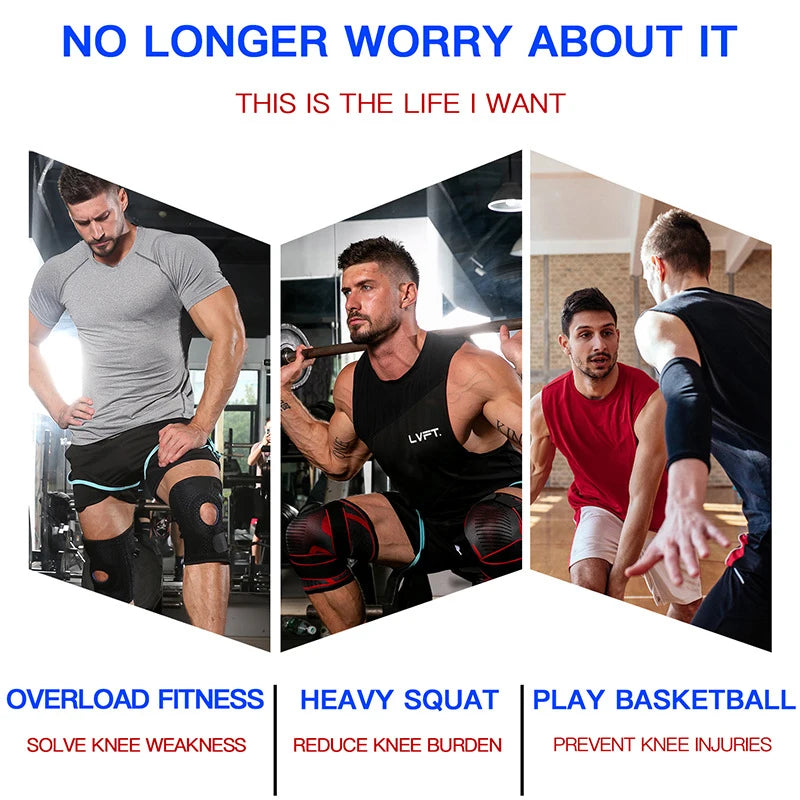 Adjustable Hinged Knee Brace Support Wrap for Meniscus Tear