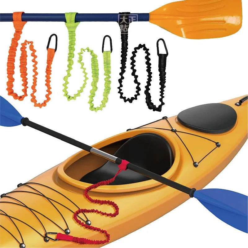 1pc 100cm Kayak Paddle Anti Drop Elastic Rope, Reflect Light, Fixed Slurry, Inflatable Boat, surfboard, Fishing Buckle, Traction Parts