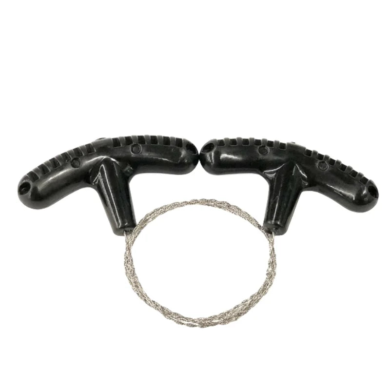 Portable Stainless Steel Wire Saw with Finger Handle, Outdoor Camping Hiking , Pocket Manual, Cutting Chain Saws Survive Tool