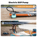 dwndpump Electric 20PSI SUP Pump, 38.48Wh Battery, Paddle Board Inflation/Deflation for Kayak, Boat, Surfing Board Stand, Up Paddle