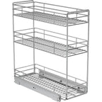 3-Tier Pull Out Cabinet Organizer for Narrow Cabinet (8.5" W X 20.5" D), Kitchen Cabinet Organizer and Storage Cabinet Pull Out
