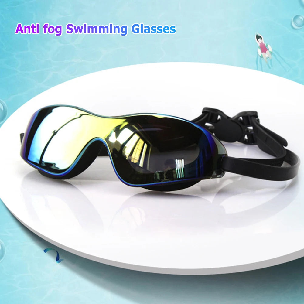 Swimming Anti-fog Goggles, Adjustable Electroplate Diving Glasses, No Leaking , Swim Sports Eyewear, for Women Men Youth Kids