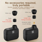 ROCKBROS Portable Mini Electric Bicycle Pump, 100PSI, Type-C Rechargeable Air Inflator, MTB Road, AV FV Valves