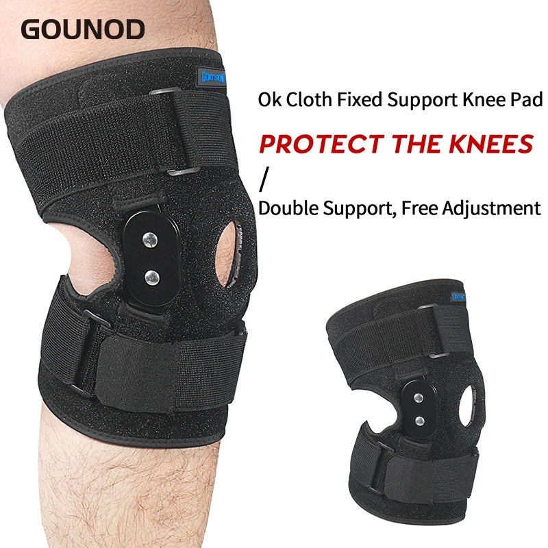 Adjustable Hinged Knee Brace Support Wrap for Meniscus Tear
