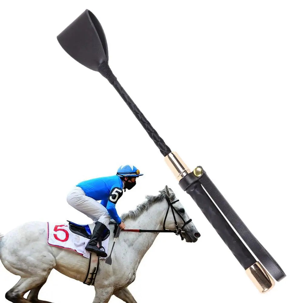 Black Crop For Horse, Portable PU Leather Riding Crop, Durable Horse Equipment, Whip Riding Crop For Horse Racing