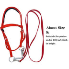 Horse Bridle Nylon Adjustable Snaffle Noseband, Equine Reins for Women Men,  Soft Lined Trail Riding Equestrian Supplies