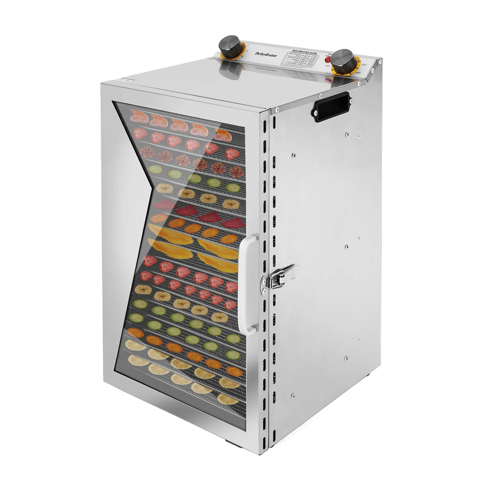 Food Dehydrator 18 Stainless Steel Trays, Fruits, Vegetable, & Jerky Dryer, Digital Adjustable Timer & Temperature Control