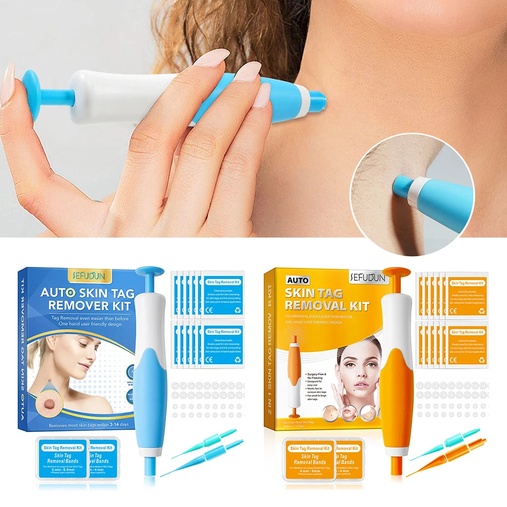 2 IN 1 Auto Micro Skin Tag Remover, micro & regular Skin Tag Removal Kit, Adult Mole Wart Remover, Face Care Beauty Tools