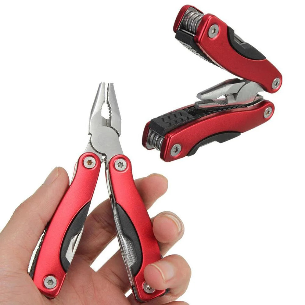 Camping Gear Outdoor Survival Stainless Steel, 9 In 1 Portable Multi Tool Plier, Camping Accessories