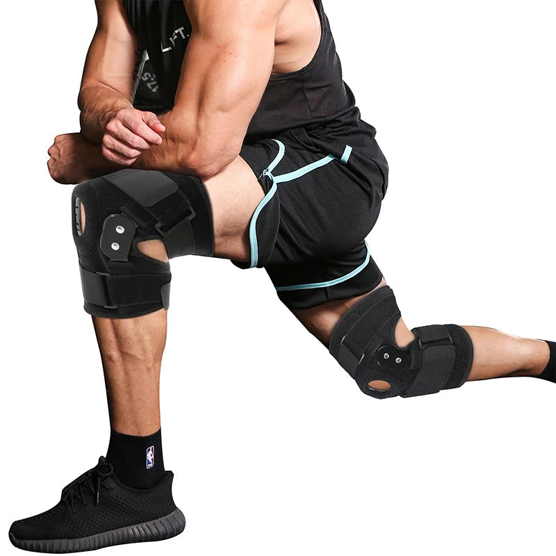 Adjustable Hinged Knee Brace Support Wrap for Meniscus Tear