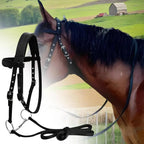 Horse Halter And Lead Rope, Throat Latch For Horse Bridle With 3 Buckles, Horse Headstall Lead Rope, Horse Farm Must-have