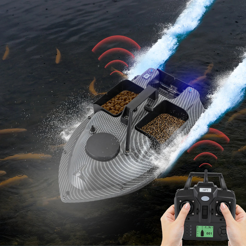 Rechargeable GPS Fishing Bait Boat with 2 Batteries, 16 Positioning Points, 2kg Load Bait Boat