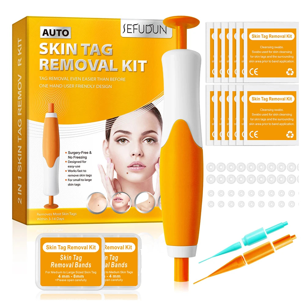 2 IN 1 Auto Micro Skin Tag Remover, micro & regular Skin Tag Removal Kit, Adult Mole Wart Remover, Face Care Beauty Tools