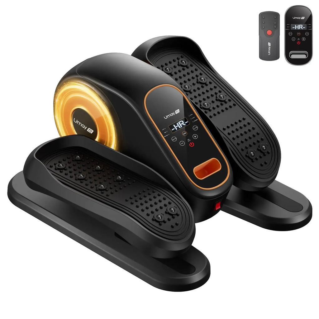 Quiet Portable Under Desk Elliptical for Seniors, Electric Seated Leg Exerciser with Remote – Compact Training Machine