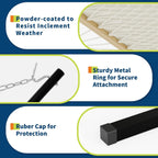 Double Hammock with Stand,2 Person Heavys Duty 475 Lbs Capacity, Breathable Cotton Rope & Quilted Pad for Adventure,Camping