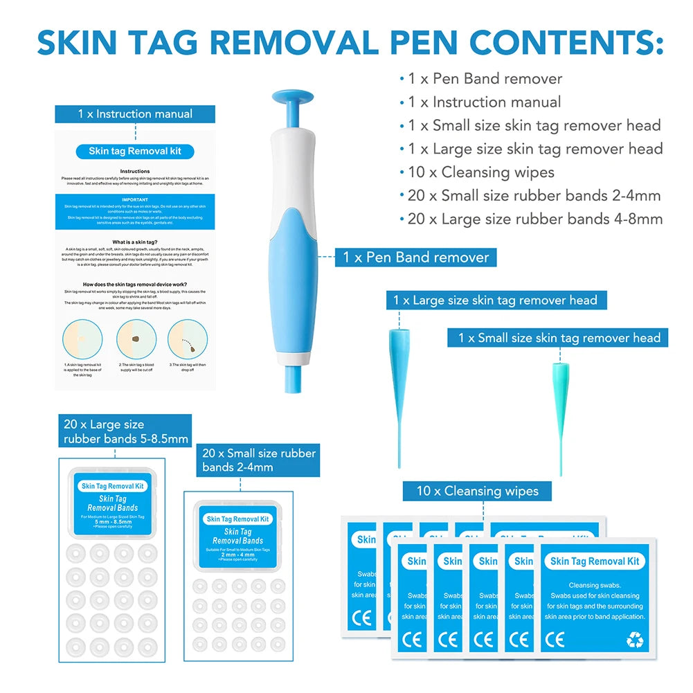 2 IN 1 Auto Micro Skin Tag Remover, micro & regular Skin Tag Removal Kit, Adult Mole Wart Remover, Face Care Beauty Tools