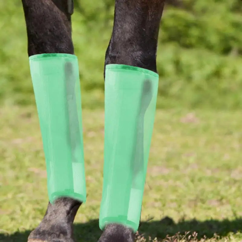 Horse Leg Guards 4 PCS Horse Leggins, Reusable Fly Boots, Fly Boots Horses Minimizes Leg Fatigue Reduces Stomping