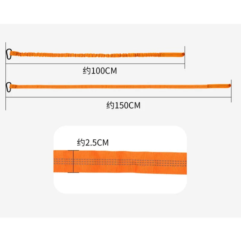 1pc 100cm Kayak Paddle Anti Drop Elastic Rope, Reflect Light, Fixed Slurry, Inflatable Boat, surfboard, Fishing Buckle, Traction Parts