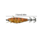 Squid Jigs Saltwater 3D Fishing Lure, Hooks Glow in the Dark, Animated Squid Lures Shrimp Bait, Deep Sea Night Fishing Lures