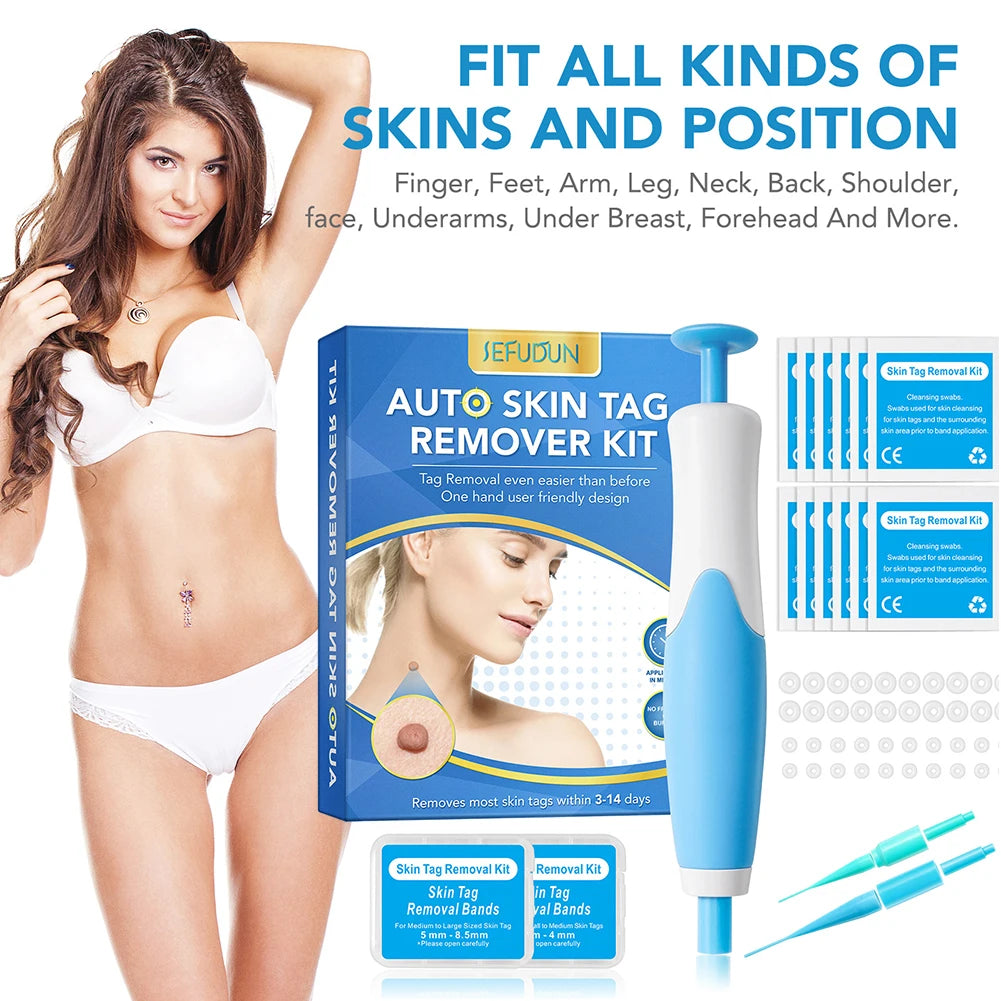 2 IN 1 Auto Micro Skin Tag Remover, micro & regular Skin Tag Removal Kit, Adult Mole Wart Remover, Face Care Beauty Tools