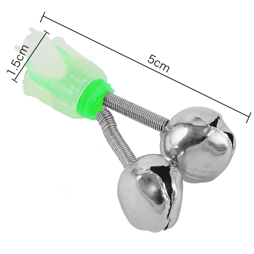 20-1PCS Fish Bite Alarm, Twin Spiral Bells Fishing Indicator Bait Alarm, Outdoor Night Fishing Alarm Bell Fishing Equipment
