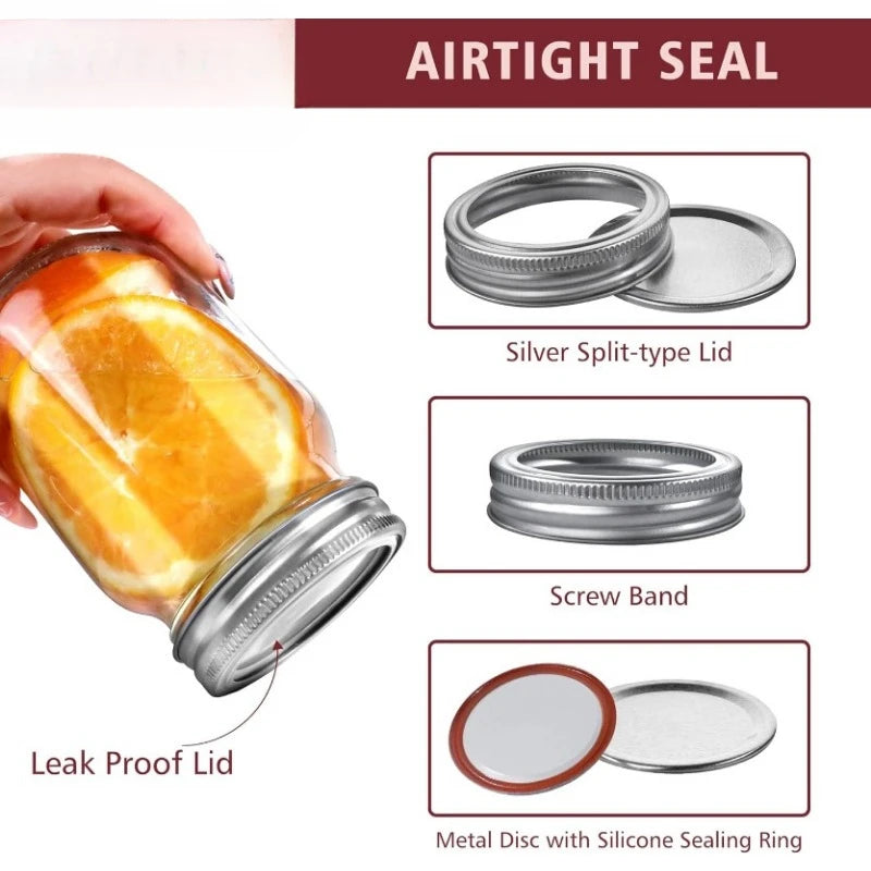 15 pack 16 oz clear glass pint canning jars, regular mouth jars Airtight Lids and Bands,