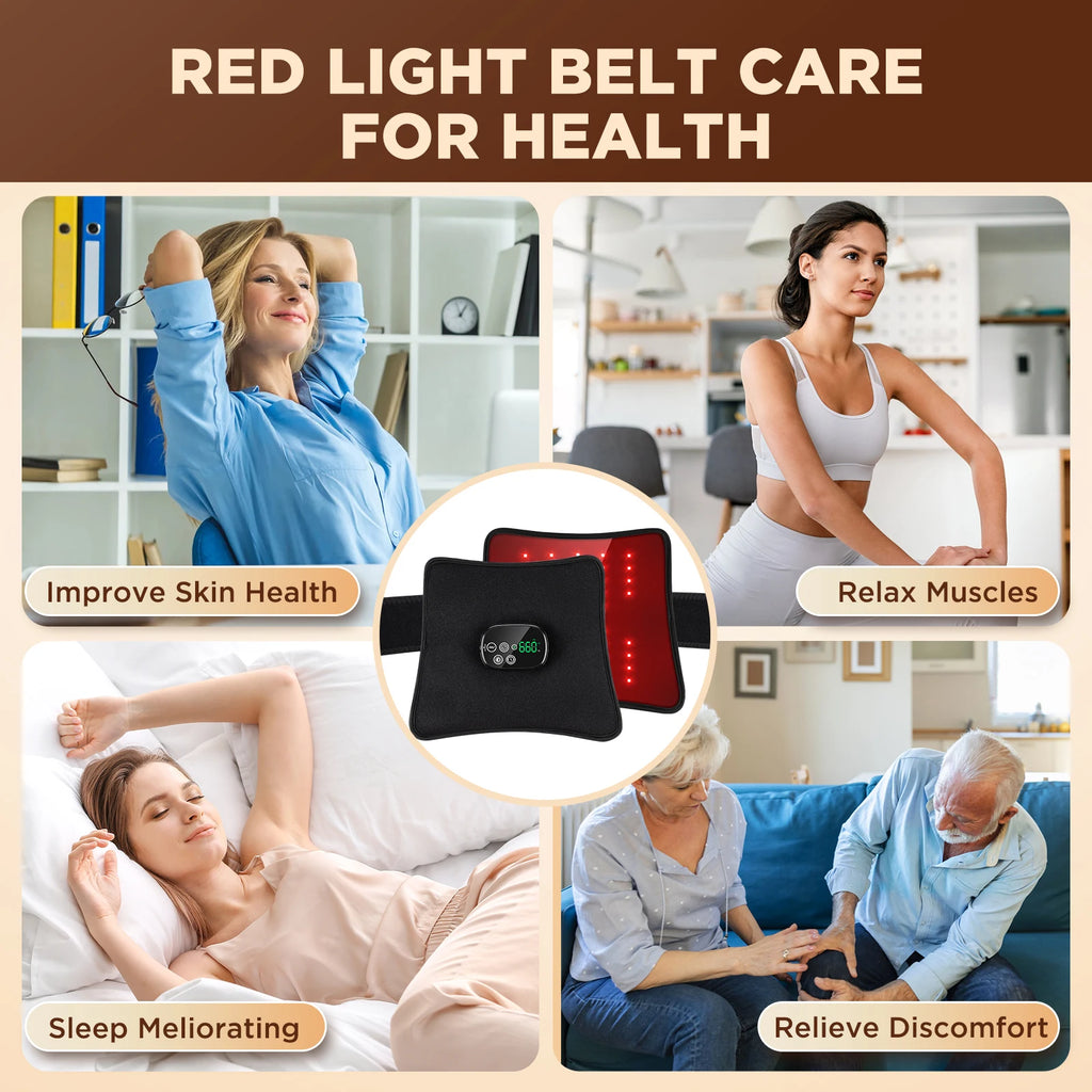 Multifunctional Red Light Massage Pad, 660nm 850nm Near-infrared Light, Vibration Full Body Massager, Relieve Soreness Fatigue