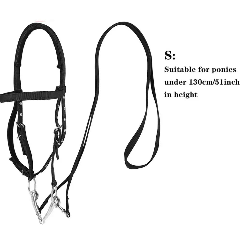 Horse Halter And Lead Rope, Throat Latch For Horse Bridle With 3 Buckles, Horse Headstall Lead Rope, Horse Farm Must-have