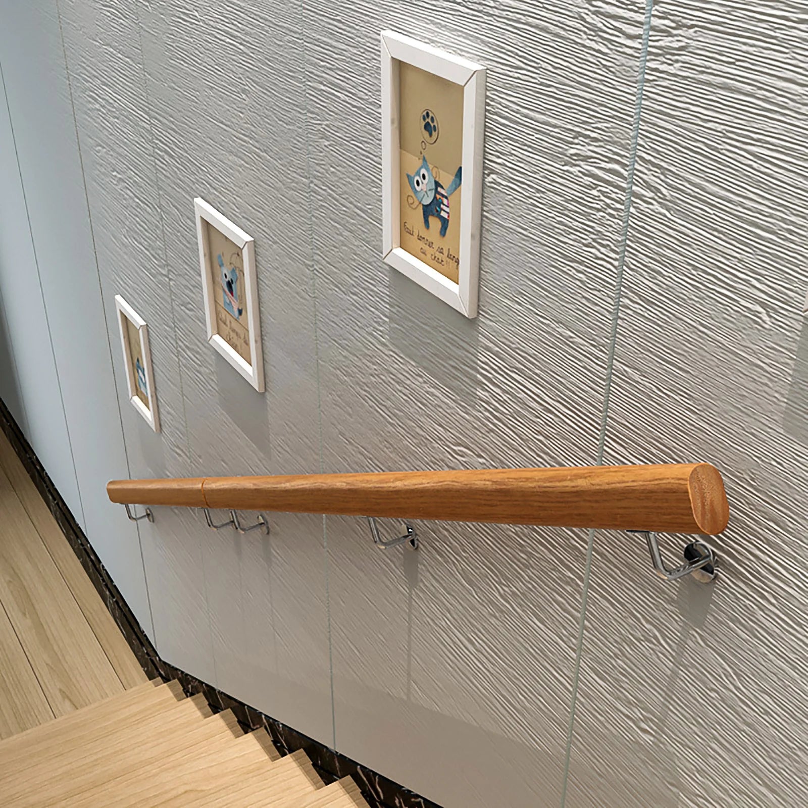 Handrail For Stairs Hand Railings For Decking Ergonomic Stair Wooden Handrail For Home Balcony Decking Doorway Indoors And