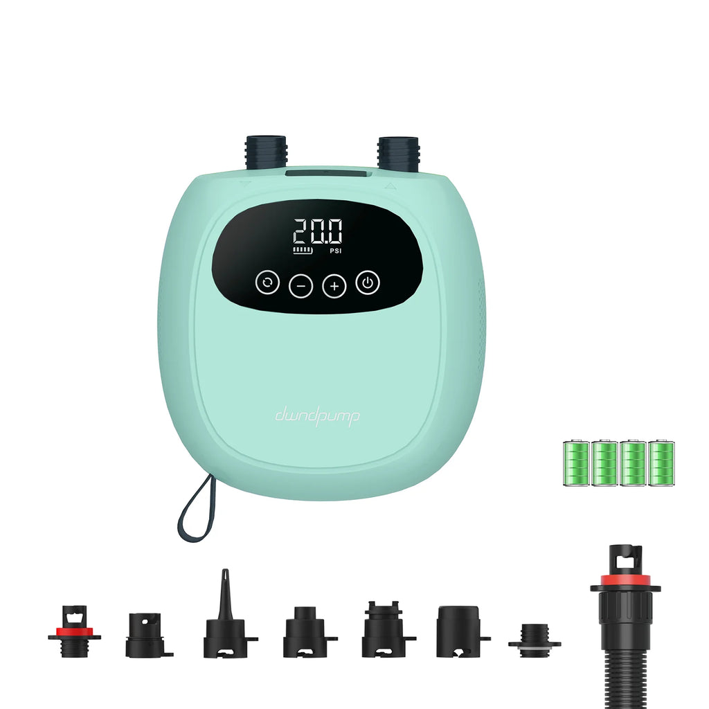 dwndpump Electric 20PSI SUP Pump, 38.48Wh Battery, Paddle Board Inflation/Deflation for Kayak, Boat, Surfing Board Stand, Up Paddle
